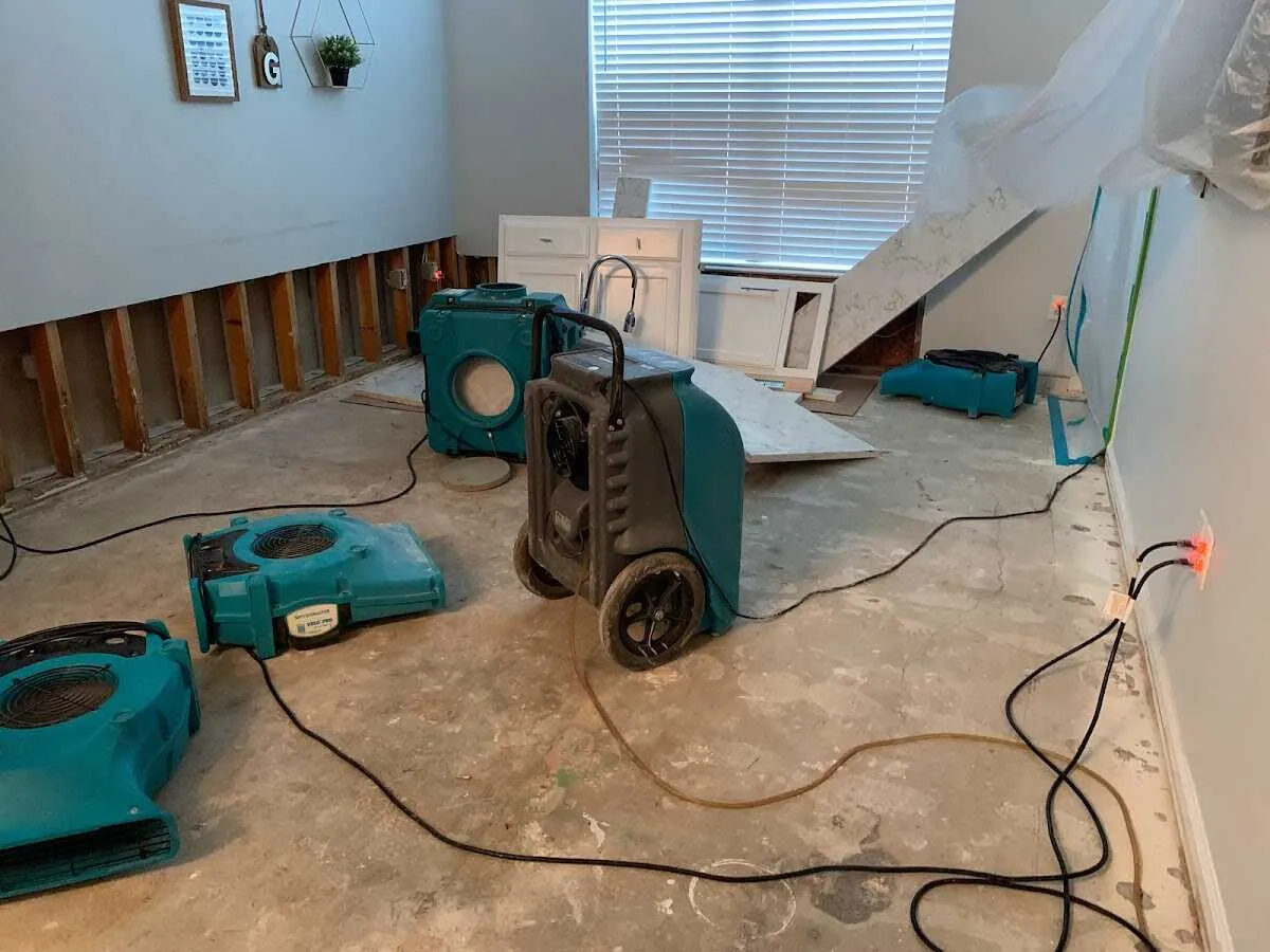 Dehumidifier in flood-cut room for Water Extraction & Removal in Oceola